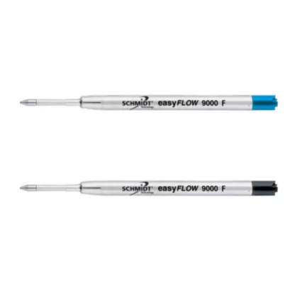 A blue and black G2 Schmidt easyFLOW 9000F fine pen refill