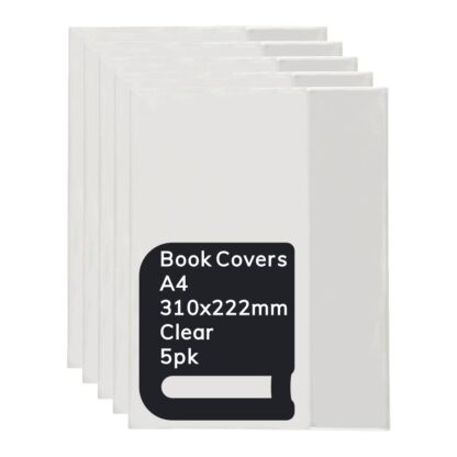 Pack of 5 Osmer Clear A4 book covers 310x222mm