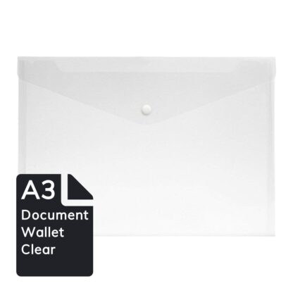 Clear Osmer Brand A3 sized Document Wallets A3W13