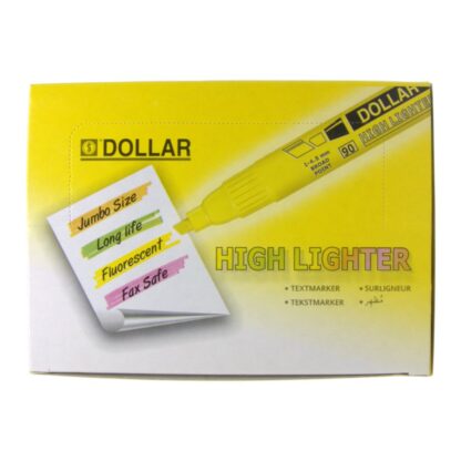 Dollar Brand Fluorescent Highlighter Box Front View