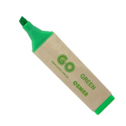 Osmer Brand Go Green Made with Recycled Materials Eco Highlighter with Cap off