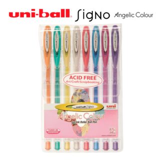 Wallet of 8 Uni-ball Signo Gel Pens in Angelic Pastel Colours UM120AC8P
