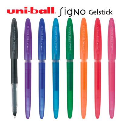 8 Uni-ball Signo Gelstick Pens Upright in all 8 Colours UM170