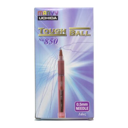 Box of 12 Marvy Uchida 850 Roller Ball Tough Ball Needle Point 0.5mm Pens Front view