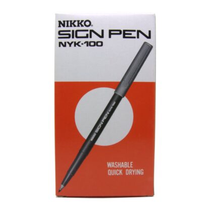 Front view of a box of 12 Nikko Sign Pens NKY100