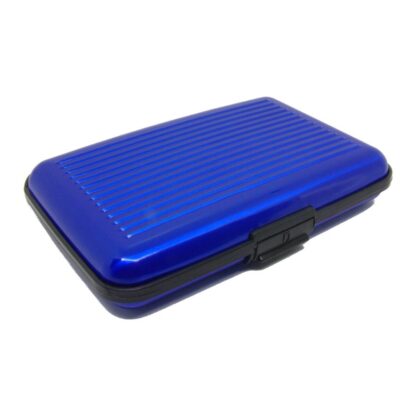 Osmer aluminium credit card case to protect cards from RFID scanners