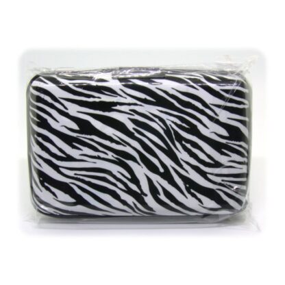 Zebra Pattern Osmer aluminium credit card case to protect cards from RFID scanners