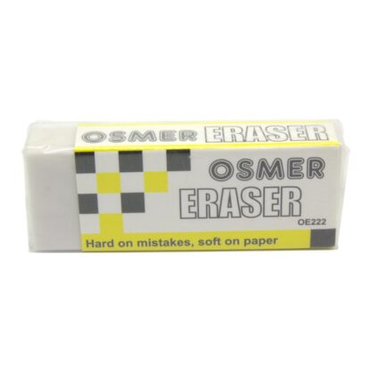 Osmer Brand Pencil Eraser individually wrapped in plastic