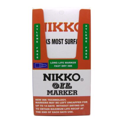 Nikko 1700 Black Permanent Ink Marker in Bullet Point Box Front View