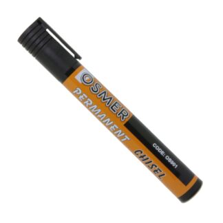 Osmer Permanent GO Green Recycled Black Chisel Marker made from a minimum of 65% recycled materials