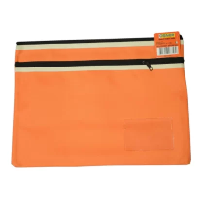 An Orange Osmer 350mm x 260mm 2 Zip pencil case