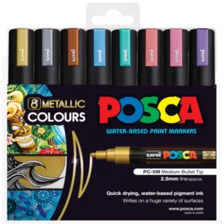 Posca Marker : Pcf-350 : Brush Tip : Assorted Colors Set Of 10