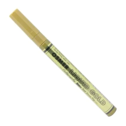 Osmer Brand Liquid Gold Calligraphy Tip Pigmented Opaque Paint Marker