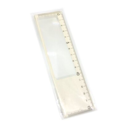 Acrylic Plastic 15 cm Ruler with Built in Magnifying Lens