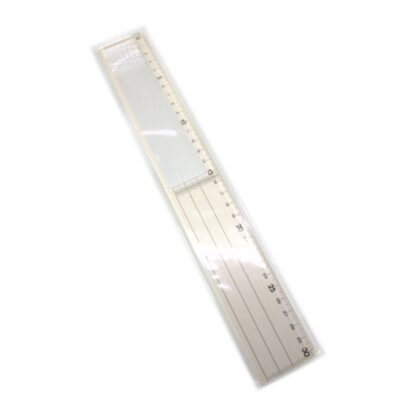 Acrylic Plastic 30 cm Ruler with Built in Magnifying Lens