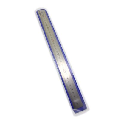 Osmer Brand Stainless Steel Ruler 30cm with etched 2 sided markings in plastic case