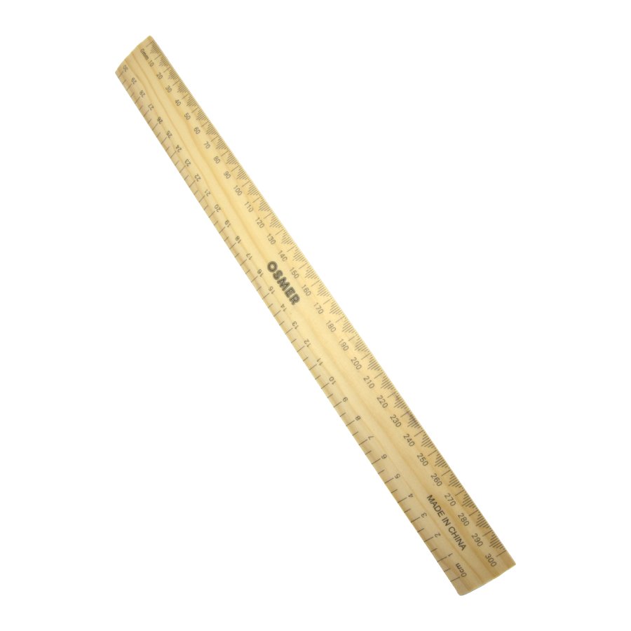 Westcott 12 Wood Ruler With Single Metal Edge (10381)