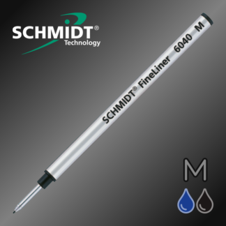 Genuine Schmidt FL6040 Medium FineLiner Euro Format Pen Refill in Black and Blue