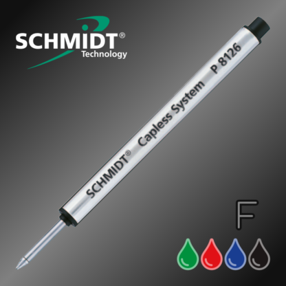 Genuine Schmidt Short P8126 Fine Capless System Rollerball Pen Refill in Black Blue Red and Green