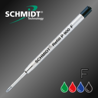 Genuine Schmidt P900 Fine G2 Ballpoint Pen Refill in Black Blue Red and Green