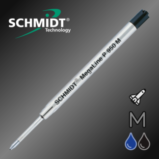 Genuine Schmidt P950 Medium Megaline Pressurised Space G2 Ballpoint Pen Refill in Black and Blue