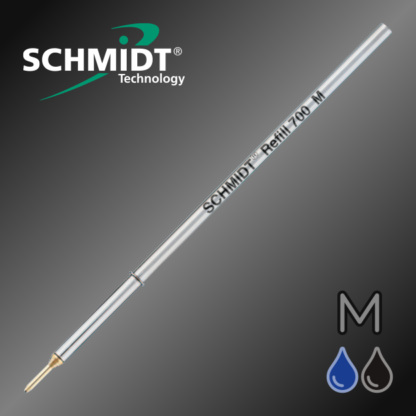 Genuine Schmidt s700 Medium A2 Ballpoint Pen Refill in Black and Blue