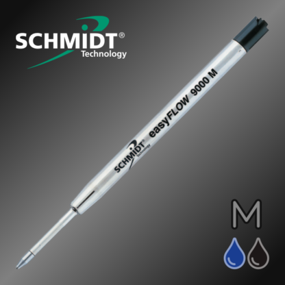 Genuine Schmidt easyFLOW 9000 Medium G2 Ballpoint Pen Refill in Black and Blue