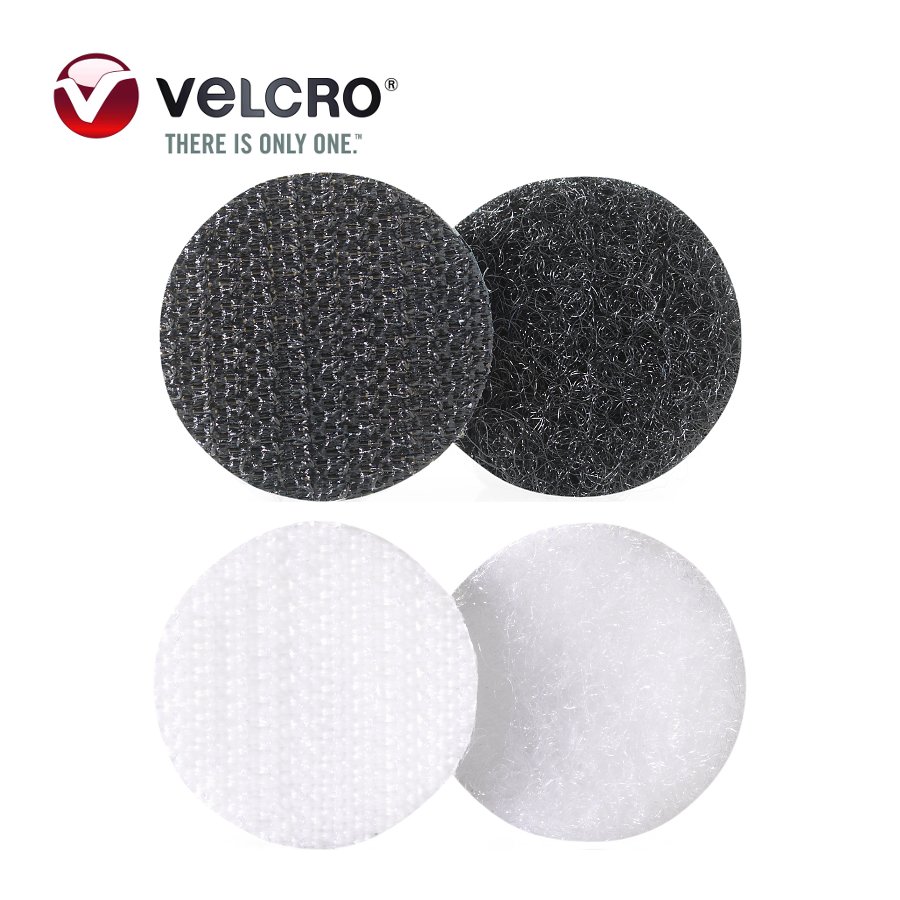 Velcro Sticky Back Self Adhesive Hook And Loop Stick On Dots Black Or White 13mm 