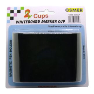 Osmer Brand Magnetic Whiteboard Marker or Pen Cup in Hang Sell Pack Front View