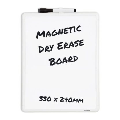 Whiteboard Magnetic Dry Erase Board 330mm x 240mm with pen