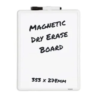 Whiteboard Magnetic Dry Erase Board 353mm x 278mm with pen
