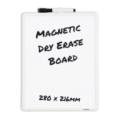 Whiteboard Magnetic Dry Erase Board 280mm x 216mm with pen