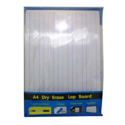 Osmer A4 Lines Dry Erase Whiteboard Slate with pen and eraser