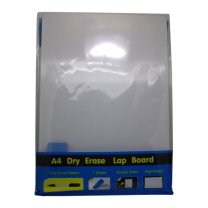 Osmer A4 Plain Dry Erase Whiteboard Slate with pen and eraser