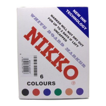 Nikko Brand Whiteboard 5000 Markers Assorted Colour Box Back View 5019